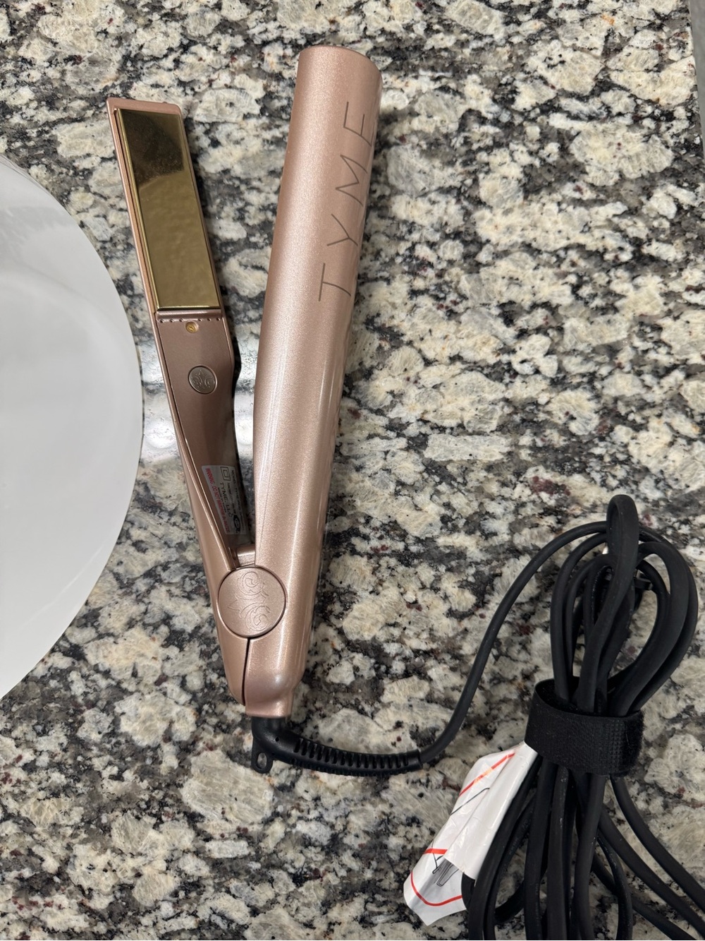 TYME Metallic Rose Gold Flat Iron Hair Styler